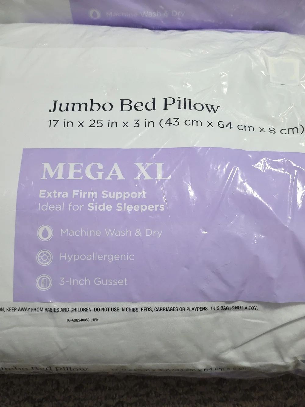 Comfort Bay White Jumbo Bed Pillows (Pack of 2)